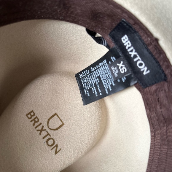 Brixton Hat Beige Felt with Brown Band - Picture 4 of 4